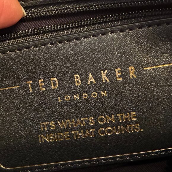 Ted Baker London - Black Leather Crossbody Purse - NWT - Picture 7 of 12